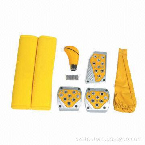 Car Pedal Pads Set, Made of Plastic or Aluminum Alloy, Non-slip Design